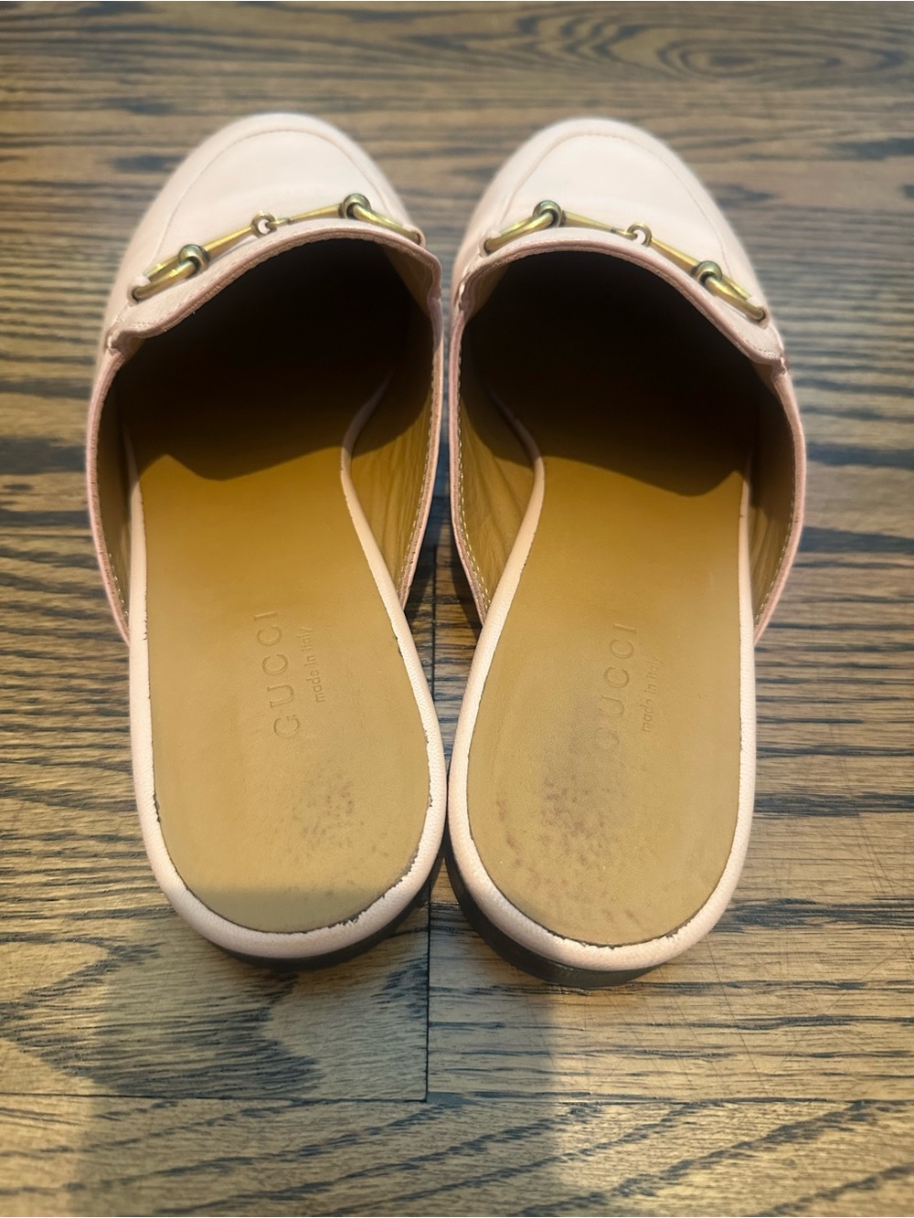 Women’s Sz. 38.5 Authentic Gucci Princeton Mules - Lt. Pink - Picture 4 of 11